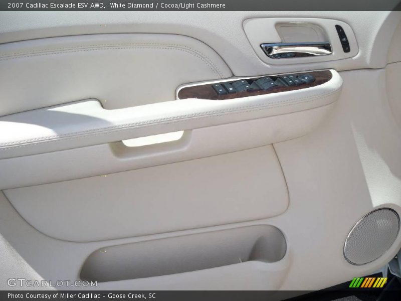 White Diamond / Cocoa/Light Cashmere 2007 Cadillac Escalade ESV AWD