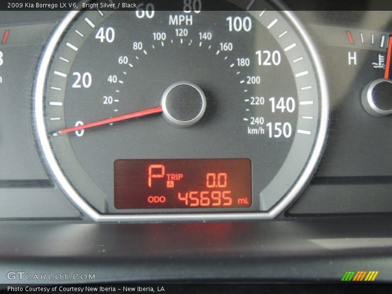 Bright Silver / Black 2009 Kia Borrego LX V6