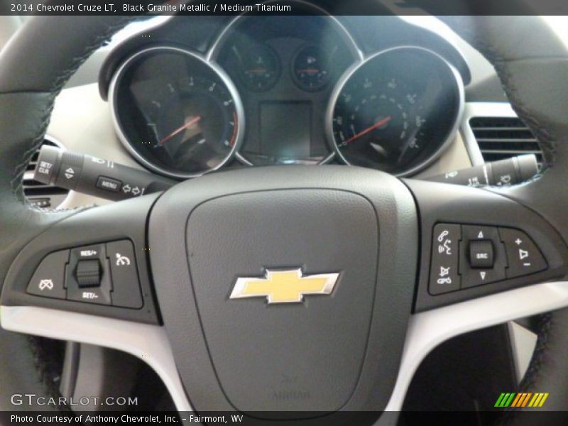 Black Granite Metallic / Medium Titanium 2014 Chevrolet Cruze LT