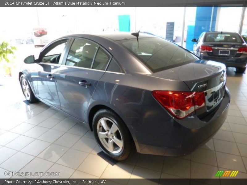 Atlantis Blue Metallic / Medium Titanium 2014 Chevrolet Cruze LT
