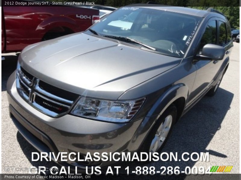 Storm Grey Pearl / Black 2012 Dodge Journey SXT