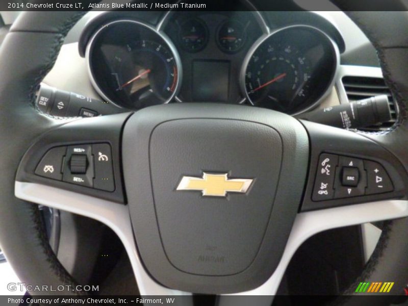 Atlantis Blue Metallic / Medium Titanium 2014 Chevrolet Cruze LT