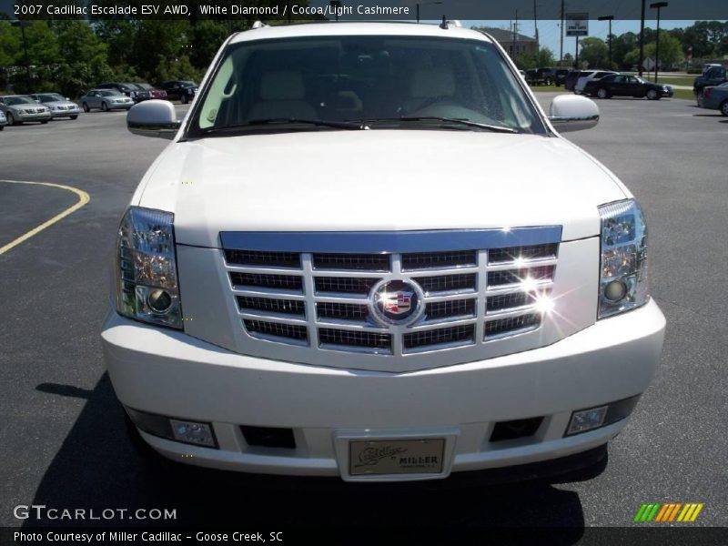 White Diamond / Cocoa/Light Cashmere 2007 Cadillac Escalade ESV AWD