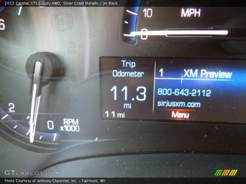 Silver Coast Metallic / Jet Black 2013 Cadillac XTS Luxury AWD