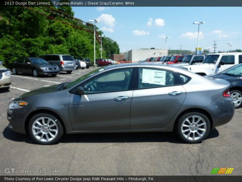 Tungsten Metallic / Diesel Gray/Ceramic White 2013 Dodge Dart Limited