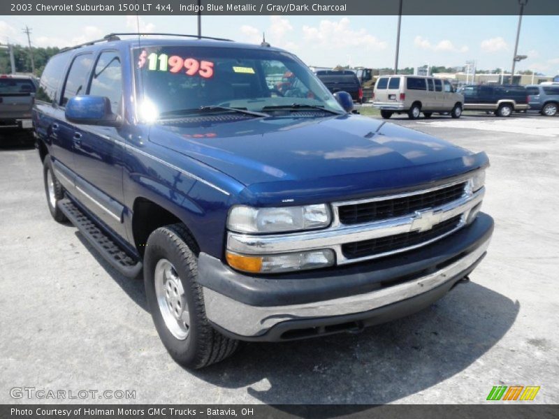 Indigo Blue Metallic / Gray/Dark Charcoal 2003 Chevrolet Suburban 1500 LT 4x4
