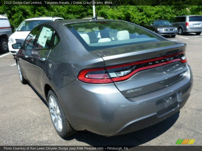 Tungsten Metallic / Diesel Gray/Ceramic White 2013 Dodge Dart Limited