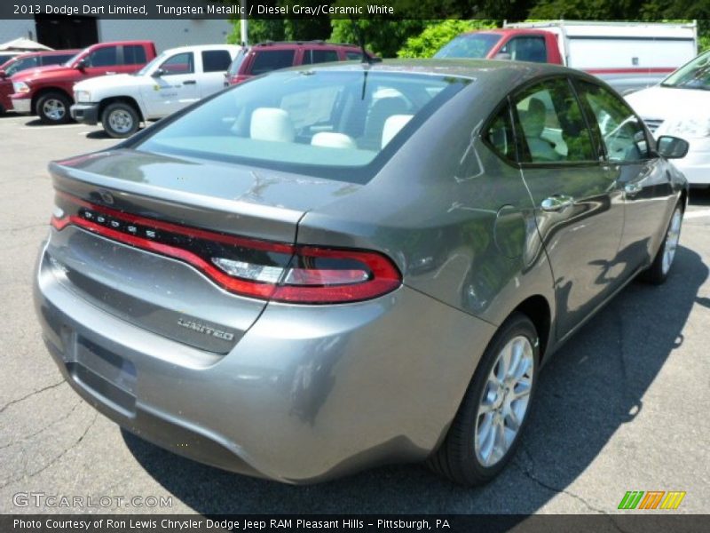 Tungsten Metallic / Diesel Gray/Ceramic White 2013 Dodge Dart Limited
