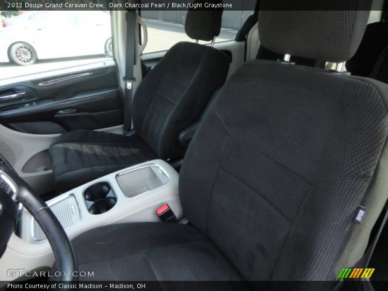 Dark Charcoal Pearl / Black/Light Graystone 2012 Dodge Grand Caravan Crew