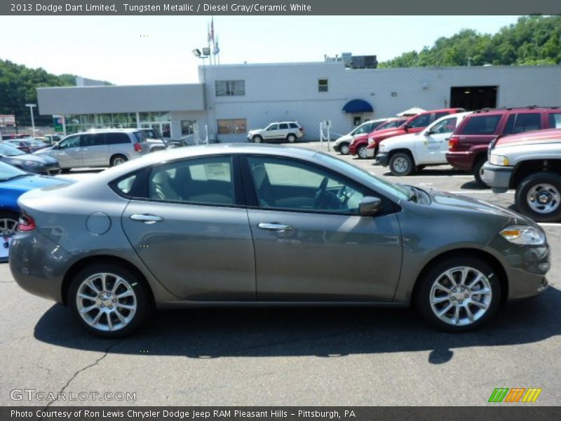 Tungsten Metallic / Diesel Gray/Ceramic White 2013 Dodge Dart Limited