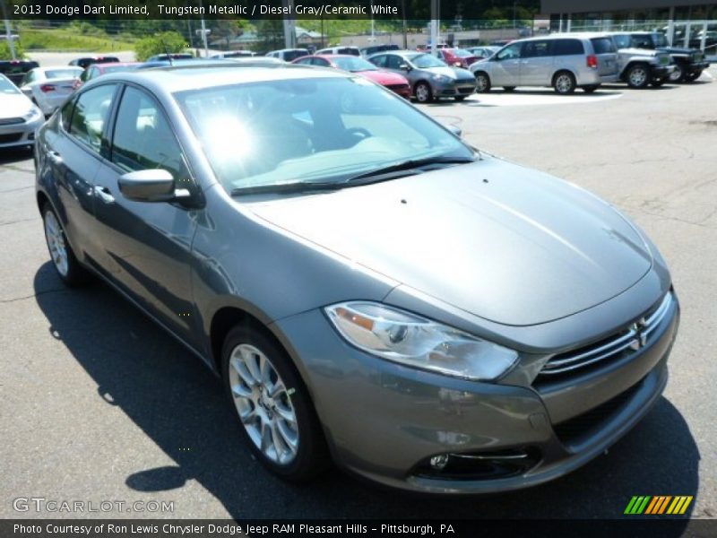 Tungsten Metallic / Diesel Gray/Ceramic White 2013 Dodge Dart Limited