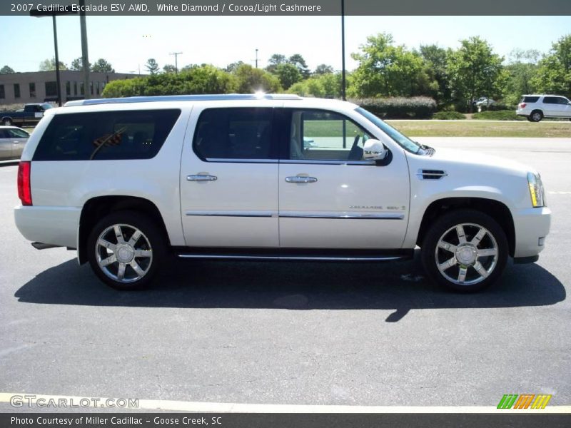 White Diamond / Cocoa/Light Cashmere 2007 Cadillac Escalade ESV AWD