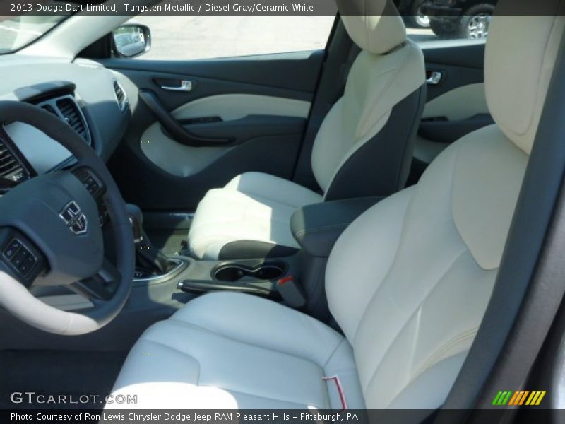 Tungsten Metallic / Diesel Gray/Ceramic White 2013 Dodge Dart Limited