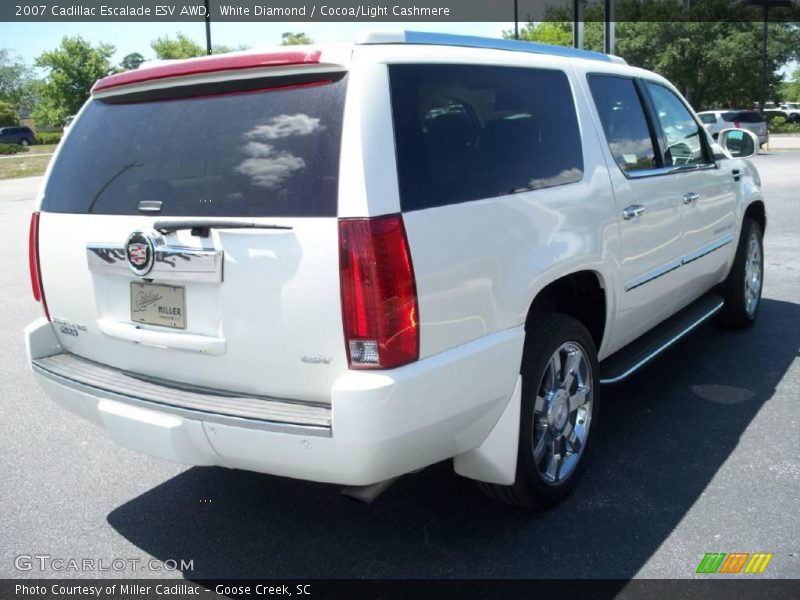 White Diamond / Cocoa/Light Cashmere 2007 Cadillac Escalade ESV AWD