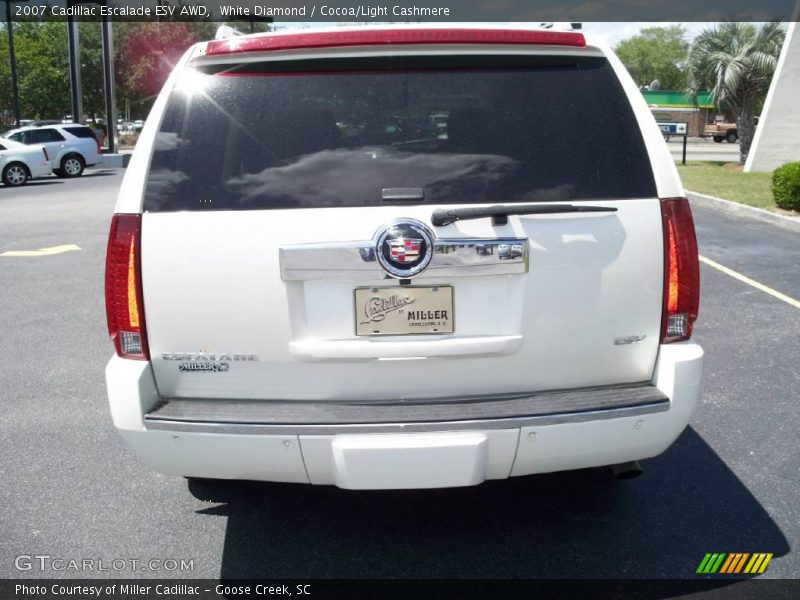 White Diamond / Cocoa/Light Cashmere 2007 Cadillac Escalade ESV AWD