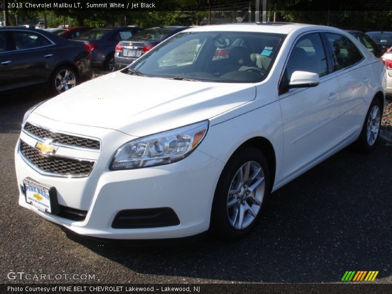 Summit White / Jet Black 2013 Chevrolet Malibu LT