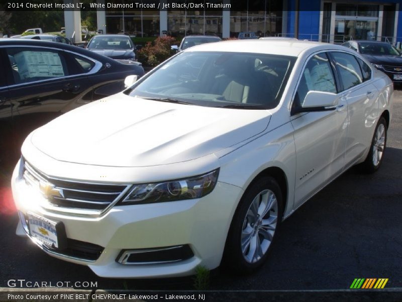 White Diamond Tricoat / Jet Black/Dark Titanium 2014 Chevrolet Impala LT