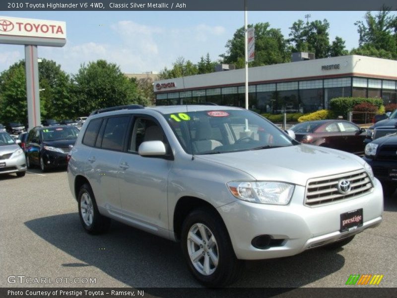 Classic Silver Metallic / Ash 2010 Toyota Highlander V6 4WD