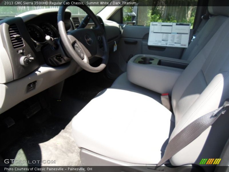 Summit White / Dark Titanium 2013 GMC Sierra 3500HD Regular Cab Chassis