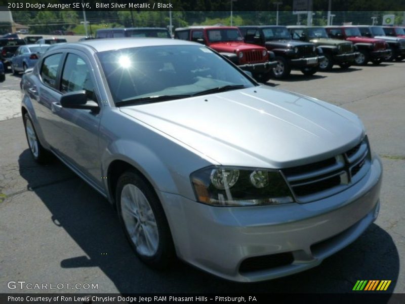 Billet Silver Metallic / Black 2013 Dodge Avenger SE V6