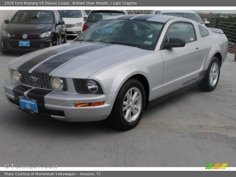 Brilliant Silver Metallic / Light Graphite 2008 Ford Mustang V6 Deluxe Coupe