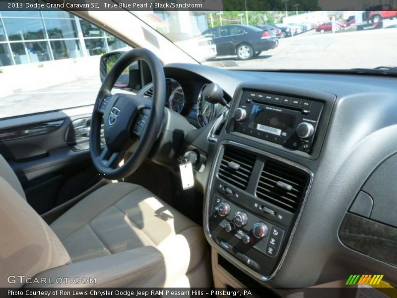 True Blue Pearl / Black/Sandstorm 2013 Dodge Grand Caravan SE