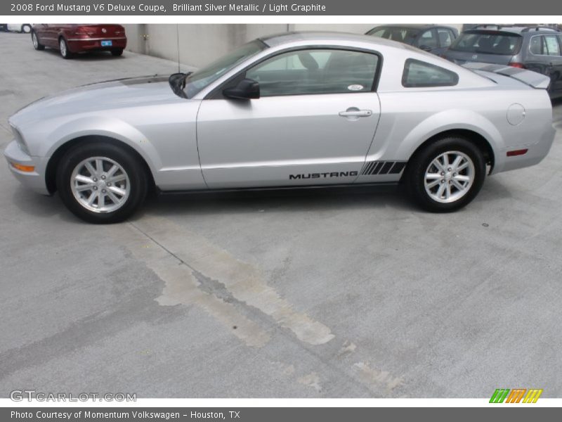 Brilliant Silver Metallic / Light Graphite 2008 Ford Mustang V6 Deluxe Coupe