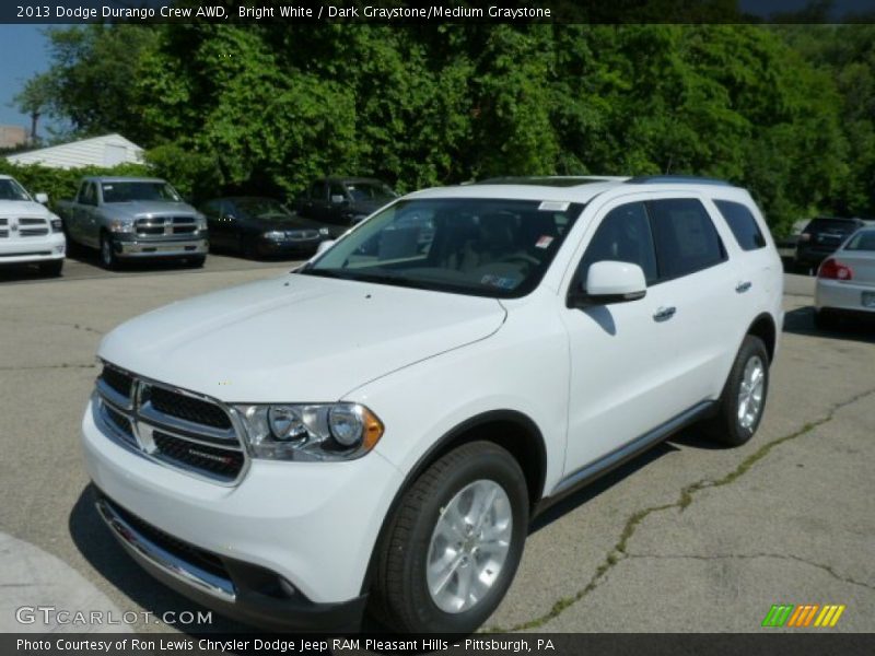 Bright White / Dark Graystone/Medium Graystone 2013 Dodge Durango Crew AWD