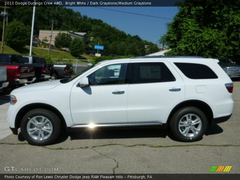 Bright White / Dark Graystone/Medium Graystone 2013 Dodge Durango Crew AWD