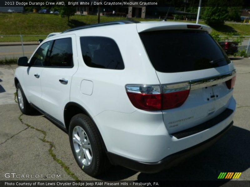 Bright White / Dark Graystone/Medium Graystone 2013 Dodge Durango Crew AWD