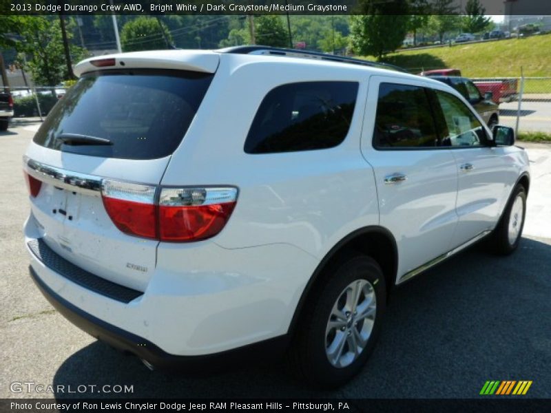 Bright White / Dark Graystone/Medium Graystone 2013 Dodge Durango Crew AWD
