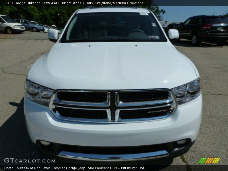 Bright White / Dark Graystone/Medium Graystone 2013 Dodge Durango Crew AWD
