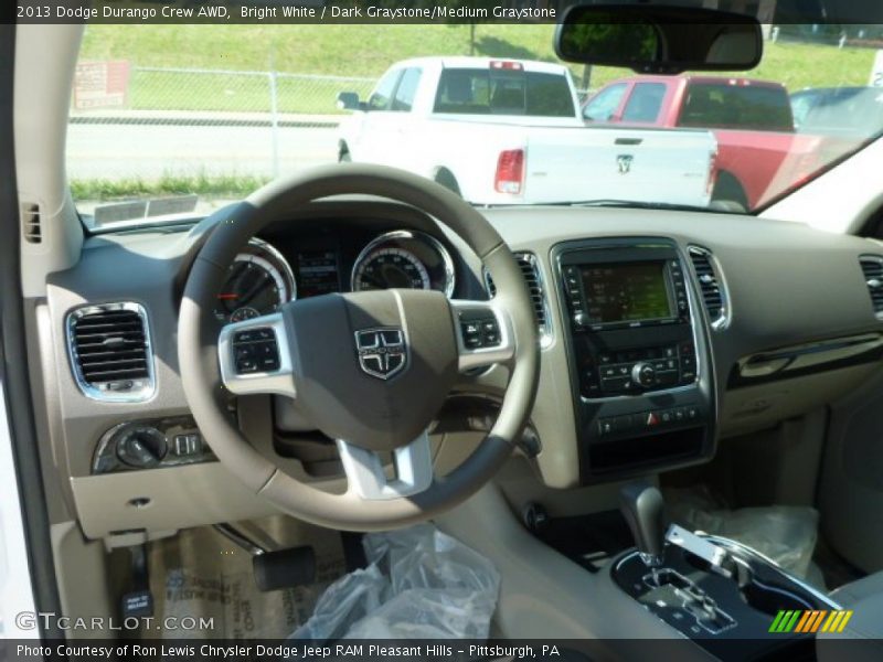 Bright White / Dark Graystone/Medium Graystone 2013 Dodge Durango Crew AWD
