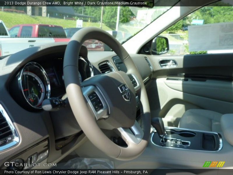 Bright White / Dark Graystone/Medium Graystone 2013 Dodge Durango Crew AWD