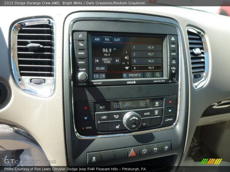 Bright White / Dark Graystone/Medium Graystone 2013 Dodge Durango Crew AWD
