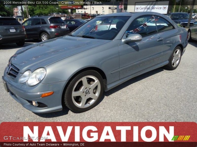 Granite Grey Metallic / Black 2006 Mercedes-Benz CLK 500 Coupe