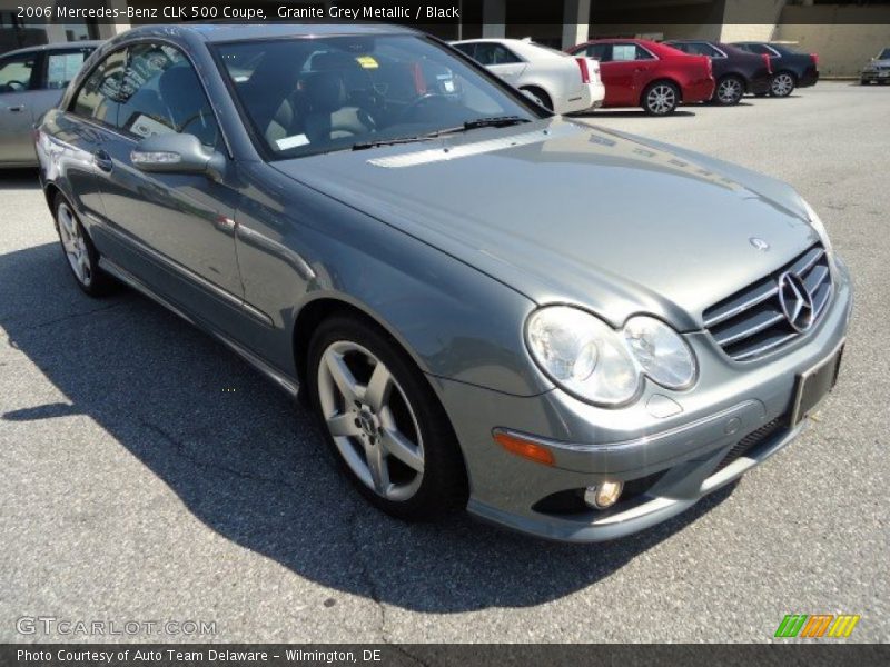 Granite Grey Metallic / Black 2006 Mercedes-Benz CLK 500 Coupe