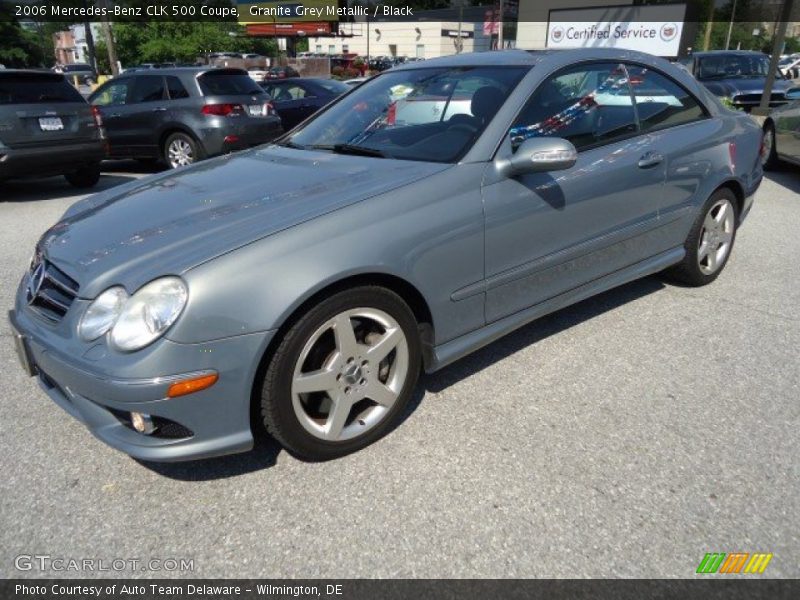 Granite Grey Metallic / Black 2006 Mercedes-Benz CLK 500 Coupe