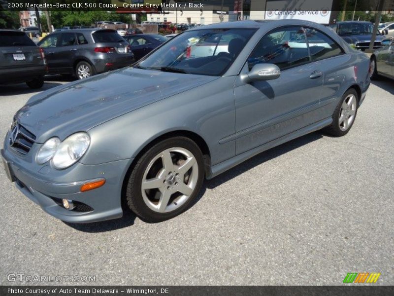 Granite Grey Metallic / Black 2006 Mercedes-Benz CLK 500 Coupe