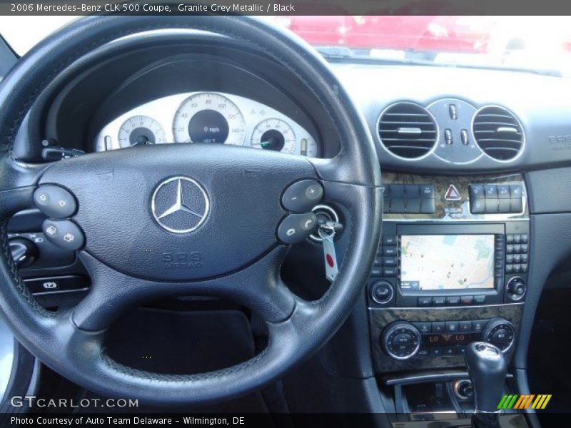 Granite Grey Metallic / Black 2006 Mercedes-Benz CLK 500 Coupe