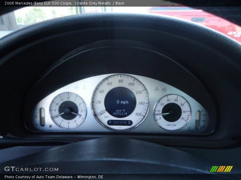 Granite Grey Metallic / Black 2006 Mercedes-Benz CLK 500 Coupe