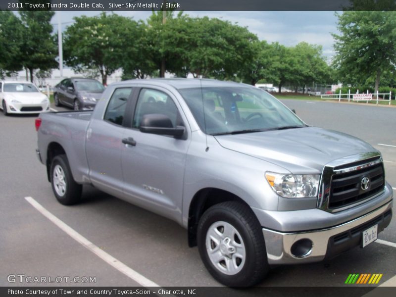 Silver Sky Metallic / Black 2011 Toyota Tundra Double Cab
