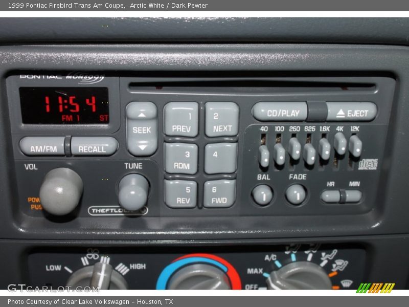 Controls of 1999 Firebird Trans Am Coupe