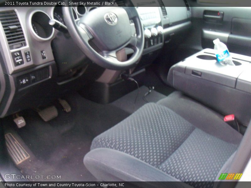 Silver Sky Metallic / Black 2011 Toyota Tundra Double Cab