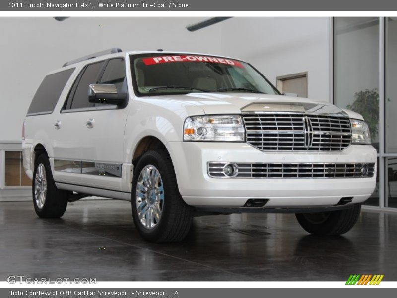 White Platinum Tri-Coat / Stone 2011 Lincoln Navigator L 4x2