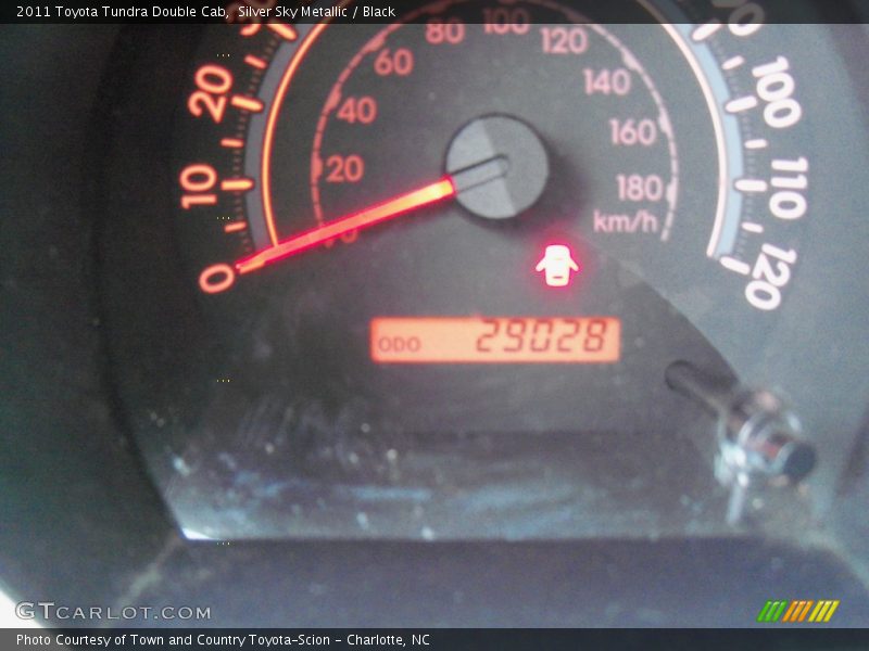 Silver Sky Metallic / Black 2011 Toyota Tundra Double Cab
