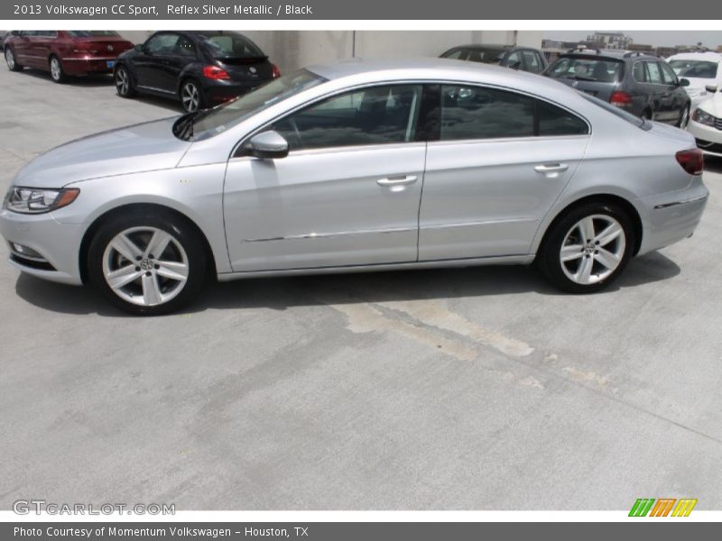 Reflex Silver Metallic / Black 2013 Volkswagen CC Sport