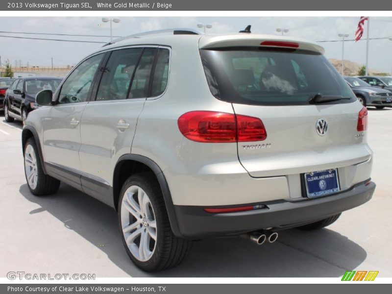 White Gold Metallic / Beige 2013 Volkswagen Tiguan SEL