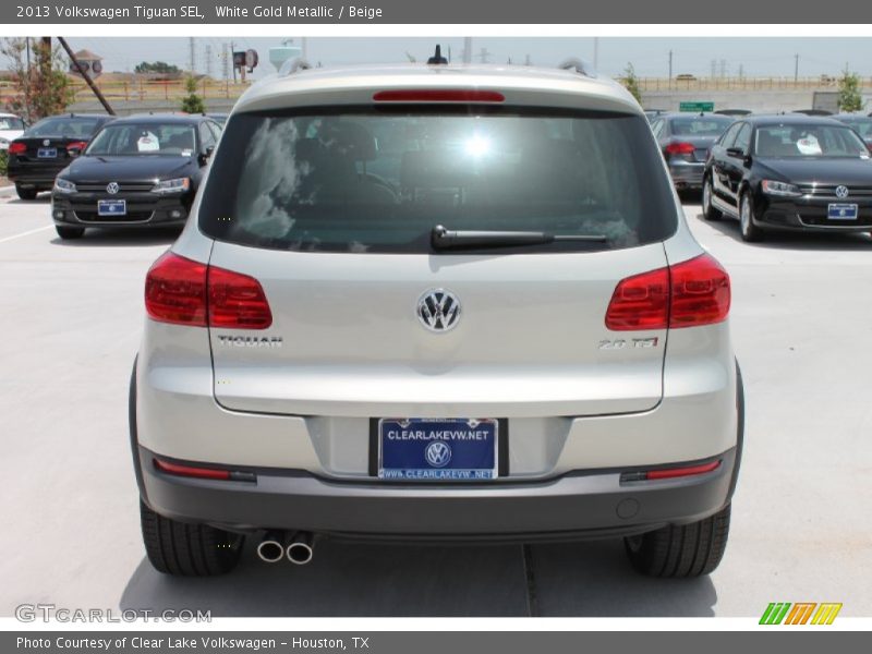 White Gold Metallic / Beige 2013 Volkswagen Tiguan SEL