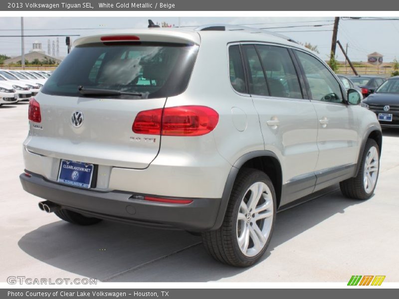 White Gold Metallic / Beige 2013 Volkswagen Tiguan SEL
